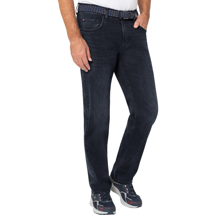 Auf diesem Bild sehen Sie Pioneer Herren Stretch-Jeans in der Farbe schwarz-blau