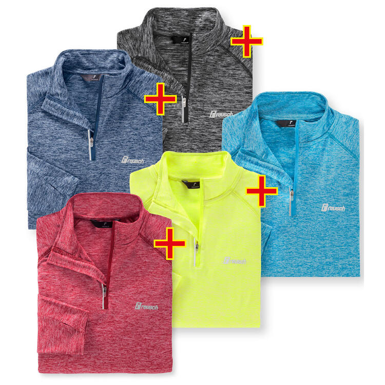Reusch 5er Pack Funktionsshirts Zipper unisex