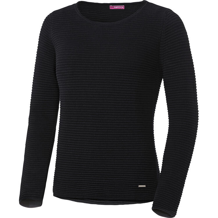 Belmina Damen Reliefpullover