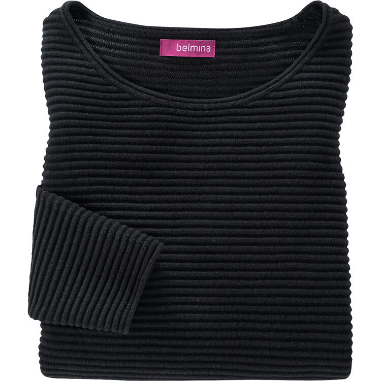 Belmina Damen Reliefpullover