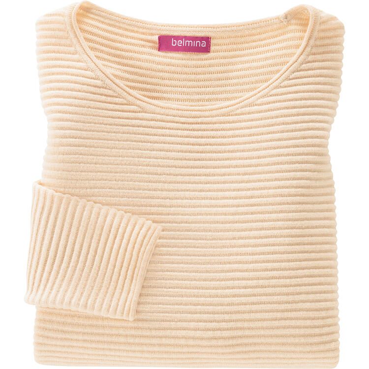 Belmina Damen Reliefpullover