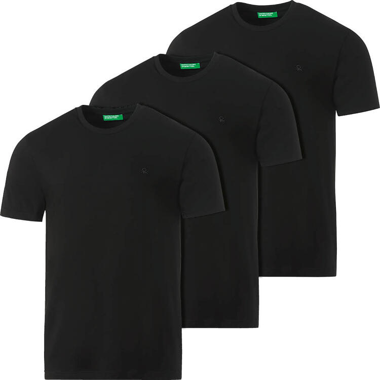 Benetton 3er Pack Undershirts, weich und angschmiegsam