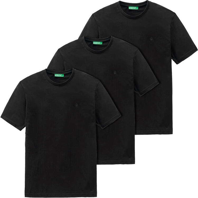 Benetton 3er Pack Undershirts, weich und angschmiegsam