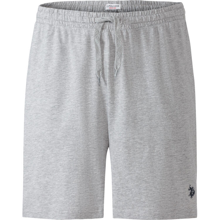 Auf diesem Bild sehen Sie U.S. POLO ASSN. Jersey-Shorts unisex, leicht und sportlich in der Farbe grau-melange
