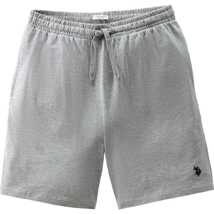 Auf diesem Bild sehen Sie U.S. POLO ASSN. Jersey-Shorts unisex, leicht und sportlich in der Farbe grau-melange