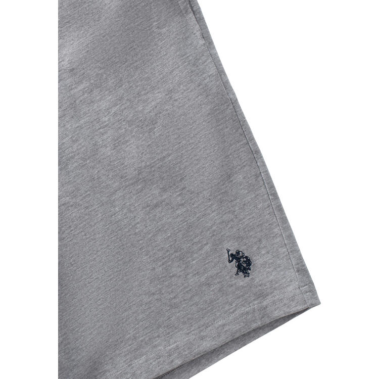 Auf diesem Bild sehen Sie U.S. POLO ASSN. Jersey-Shorts unisex, leicht und sportlich in der Farbe grau-melange