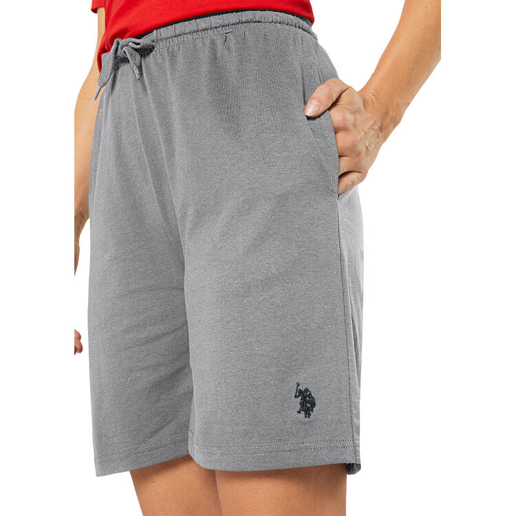Auf diesem Bild sehen Sie U.S. POLO ASSN. Jersey-Shorts unisex, leicht und sportlich in der Farbe grau-melange