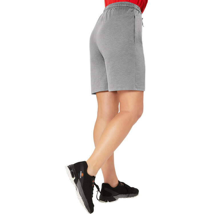 Auf diesem Bild sehen Sie U.S. POLO ASSN. Jersey-Shorts unisex, leicht und sportlich in der Farbe grau-melange