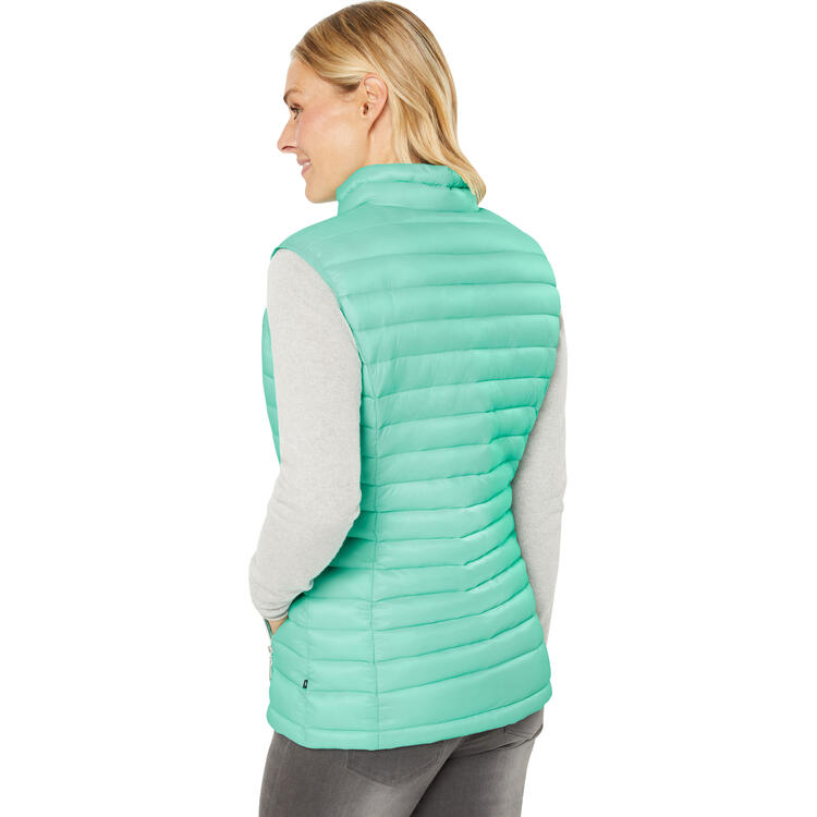 Auf diesem Bild sehen Sie Patsy & Lou Damen Leichtsteppweste in der Farbe mintgr�n