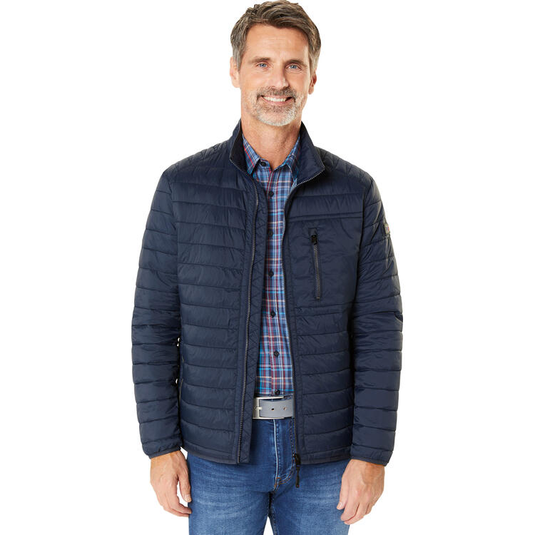 Auf diesem Bild sehen Sie Tom Ramsey Herren Leichtsteppjacke in der Farbe marine