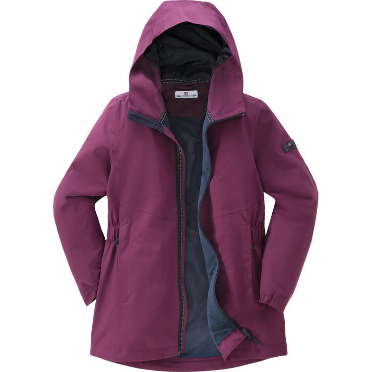 Auf diesem Bild sehen Sie Spitzbergen Damen Funktionsjacke lang in der Farbe beere