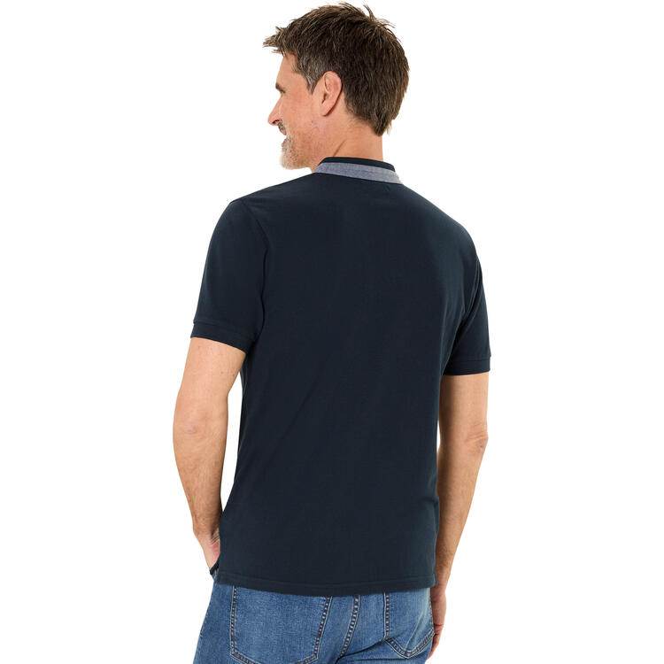 Auf diesem Bild sehen Sie Pierre Cardin Herren Henley-Shirt in der Farbe marine