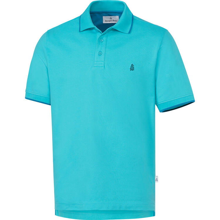 Auf diesem Bild sehen Sie Jacques Britt Herren Poloshirt kurzarm in der Farbe t�rkis