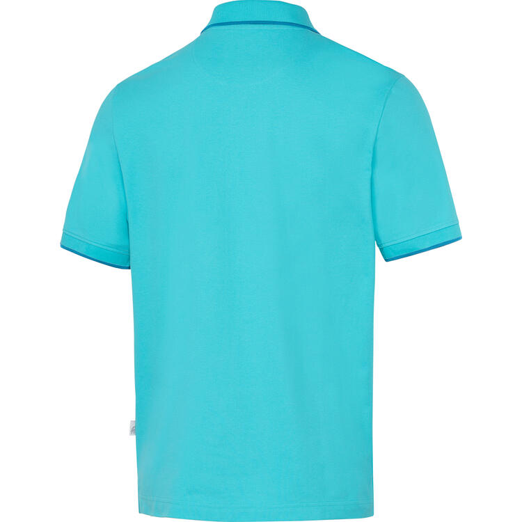 Auf diesem Bild sehen Sie Jacques Britt Herren Poloshirt kurzarm in der Farbe t�rkis