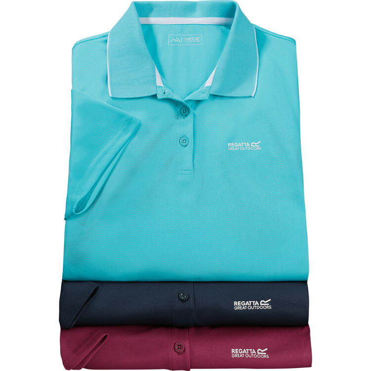 Regatta 3er Pack Damen Funktions-Poloshirts