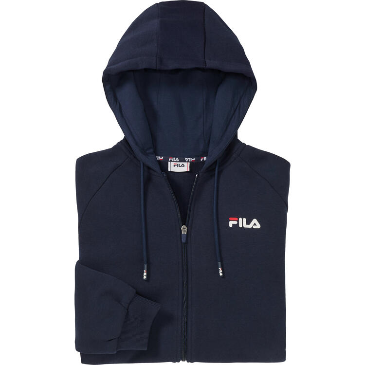 Auf diesem Bild sehen Sie FILA Sweatjacke mit Kapuze unisex in der Farbe marine