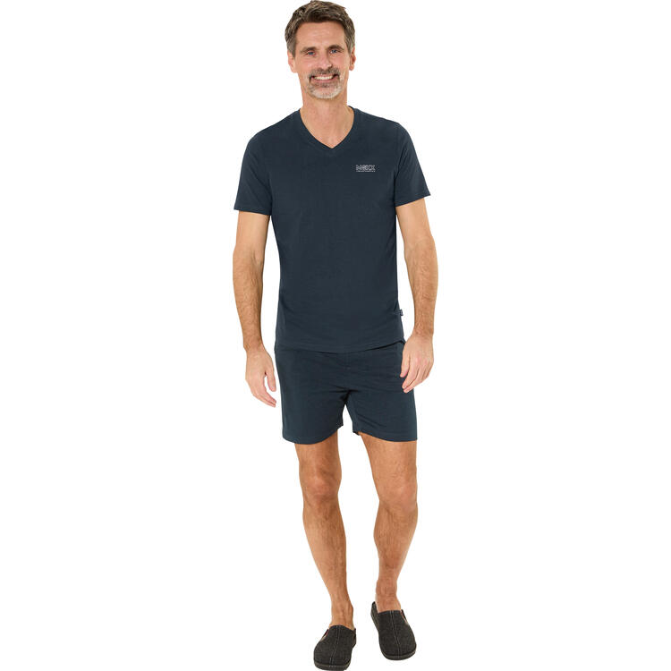 Auf diesem Bild sehen Sie Mexx Herren Pyjama kurz in der Farbe marine