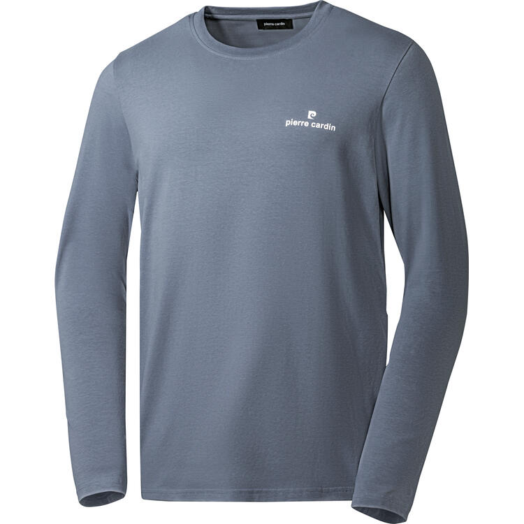 Auf diesem Bild sehen Sie Pierre Cardin Herren Pyjama lang in der Farbe blau