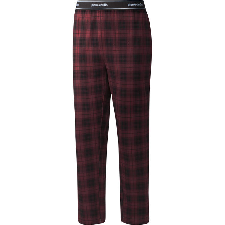 Auf diesem Bild sehen Sie Pierre Cardin Herren Pyjama lang in der Farbe bordeaux