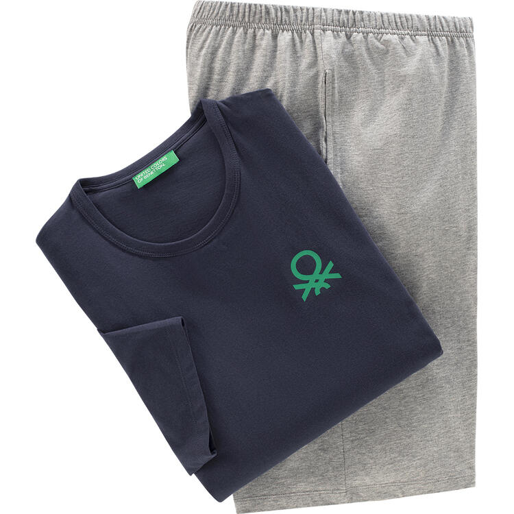 Benetton Herren Pyjama-Set kurz
