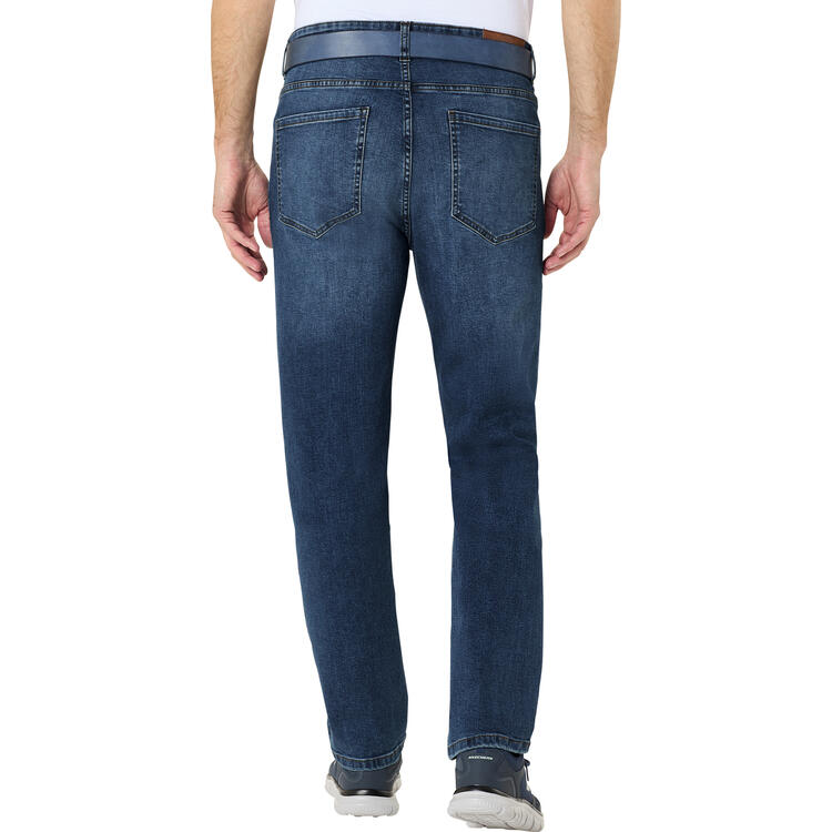 Auf diesem Bild sehen Sie Tom Ramsey Herren Stretch-Jeans in der Farbe mittelblau