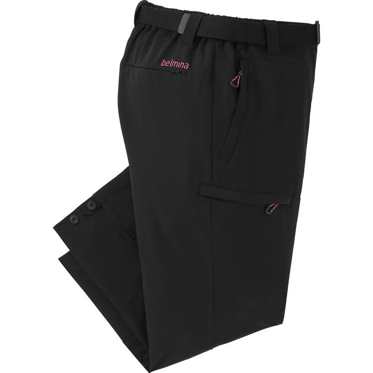 Belmina Damen Funktionscapri mit Grtel