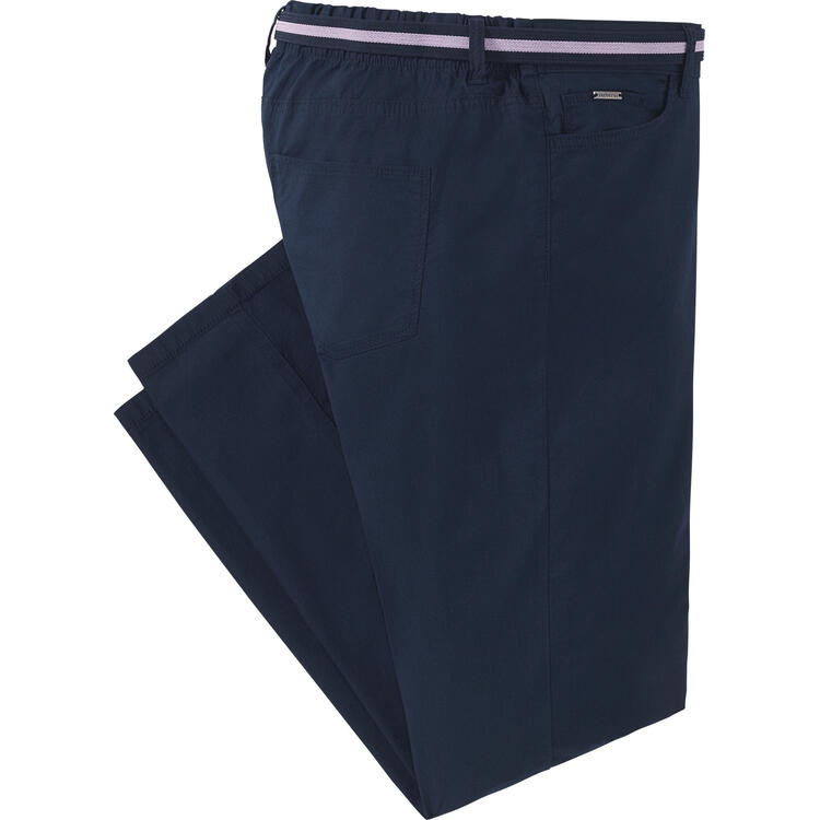 Auf diesem Bild sehen Sie Zerberus Damen Leichtgewicht-Hose mit G�rtel in der Farbe marine