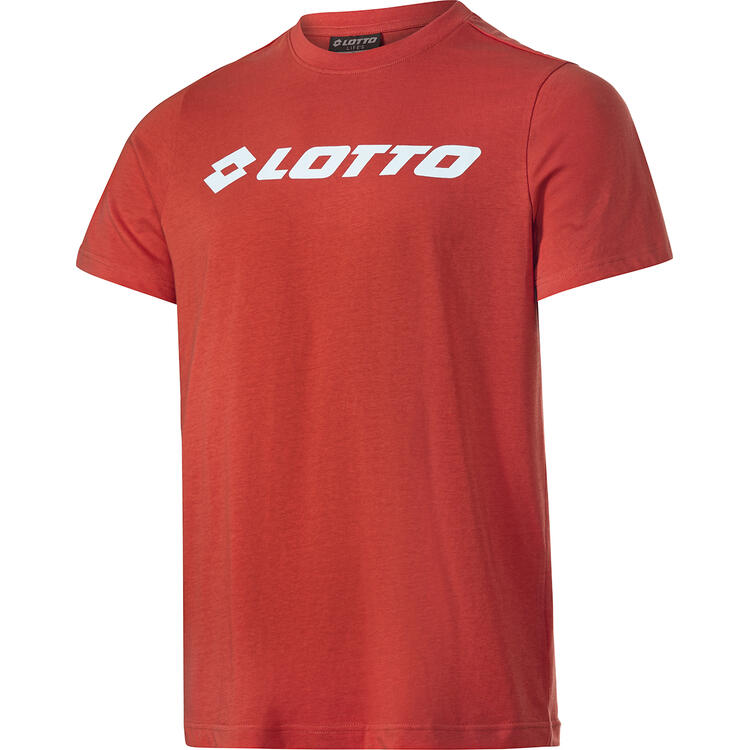 Auf diesem Bild sehen Sie Lotto Herren T-Shirt kurzarm in der Farbe terrakotta