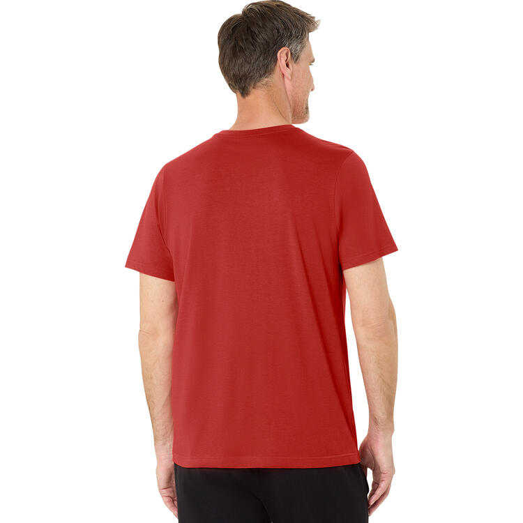 Auf diesem Bild sehen Sie Lotto Herren T-Shirt kurzarm in der Farbe terrakotta