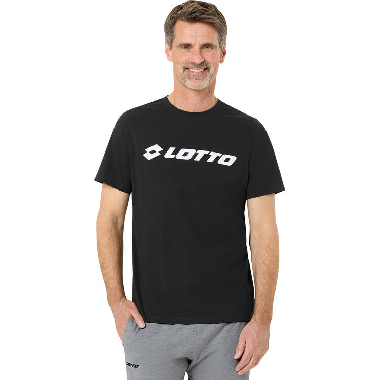 Auf diesem Bild sehen Sie Lotto Herren T-Shirt kurzarm in der Farbe schwarz