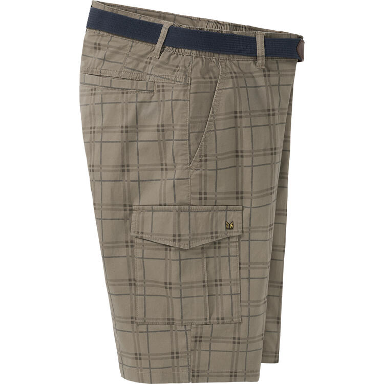 Auf diesem Bild sehen Sie Glattsand Herren Cargo-Bermudas mit Grtel in der Farbe beige