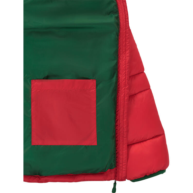 Auf diesem Bild sehen Sie Benetton Damen Steppjacke in der Farbe rot