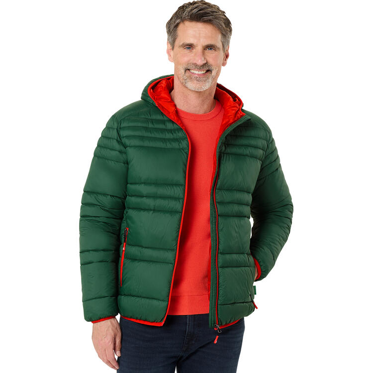 Auf diesem Bild sehen Sie Benetton Herren Steppjacke in der Farbe gr�n