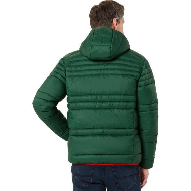Auf diesem Bild sehen Sie Benetton Herren Steppjacke in der Farbe gr�n