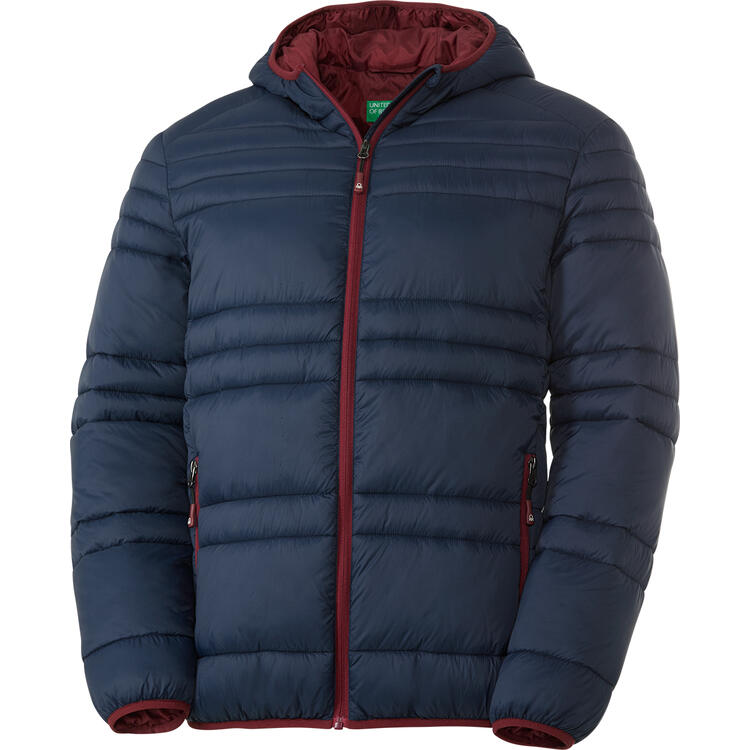 Auf diesem Bild sehen Sie Benetton Herren Steppjacke in der Farbe marine