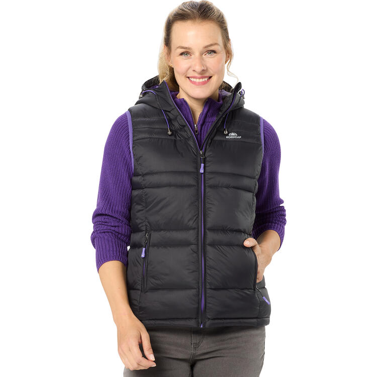 Auf diesem Bild sehen Sie Nordcap Damen Steppweste in der Farbe schwarz