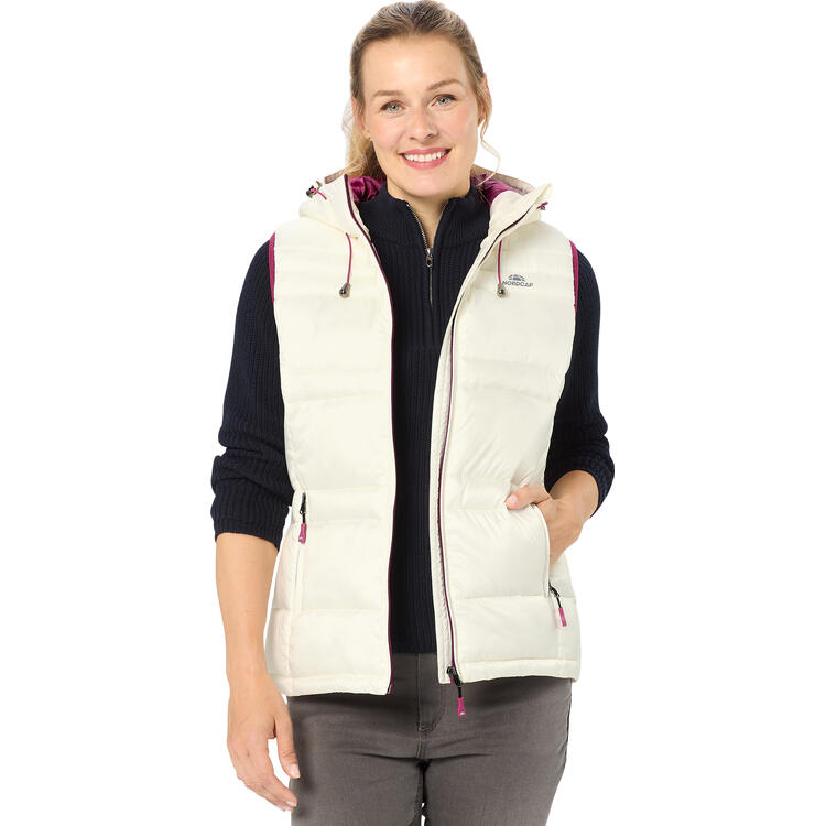 Auf diesem Bild sehen Sie Nordcap Damen Steppweste in der Farbe natur