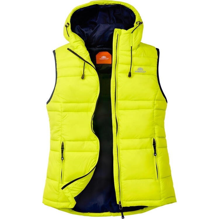 Auf diesem Bild sehen Sie Nordcap Damen Steppweste in der Farbe limone