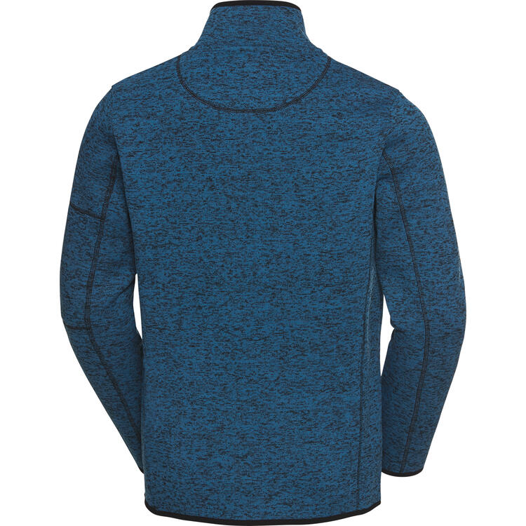 Auf diesem Bild sehen Sie Stubai Herren Strickfleece-Jacke in der Farbe blau-melange