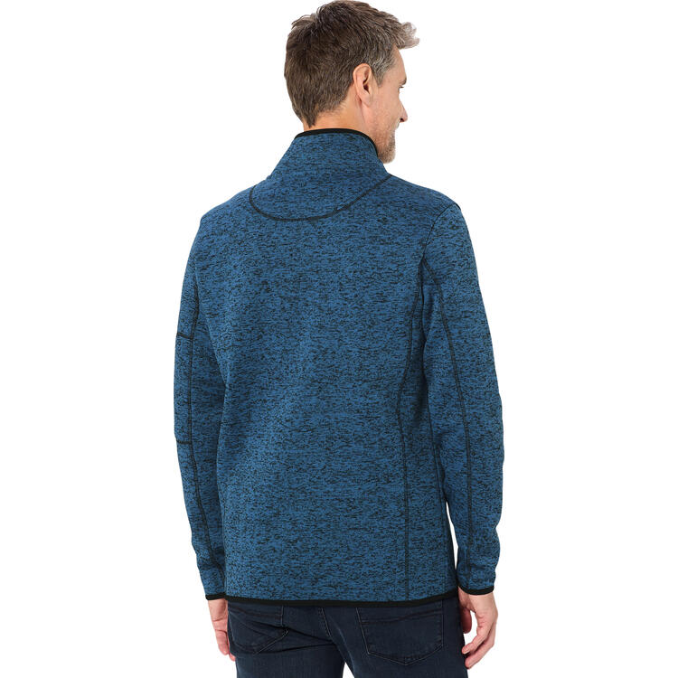 Auf diesem Bild sehen Sie Stubai Herren Strickfleece-Jacke in der Farbe blau-melange