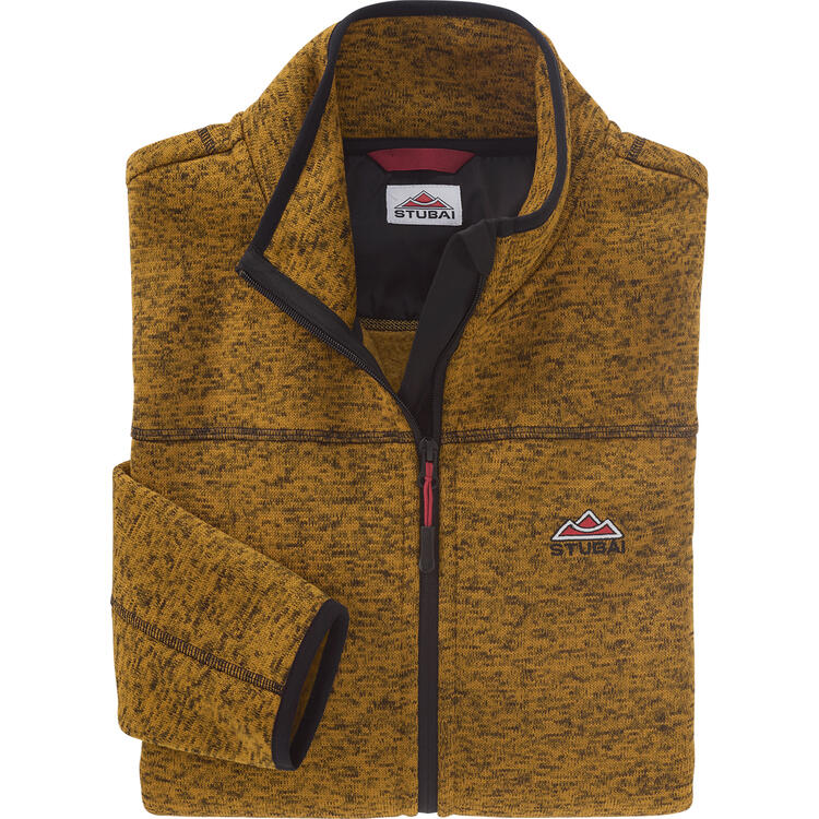 Auf diesem Bild sehen Sie Stubai Herren Strickfleece-Jacke in der Farbe messing