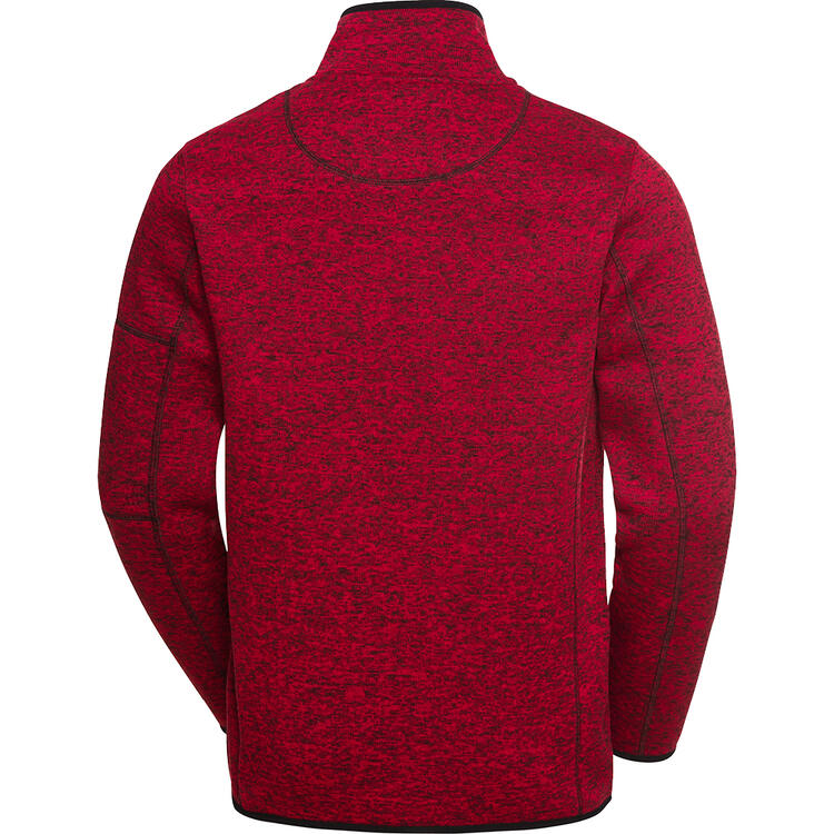 Auf diesem Bild sehen Sie Stubai Herren Strickfleece-Jacke in der Farbe rot-melange