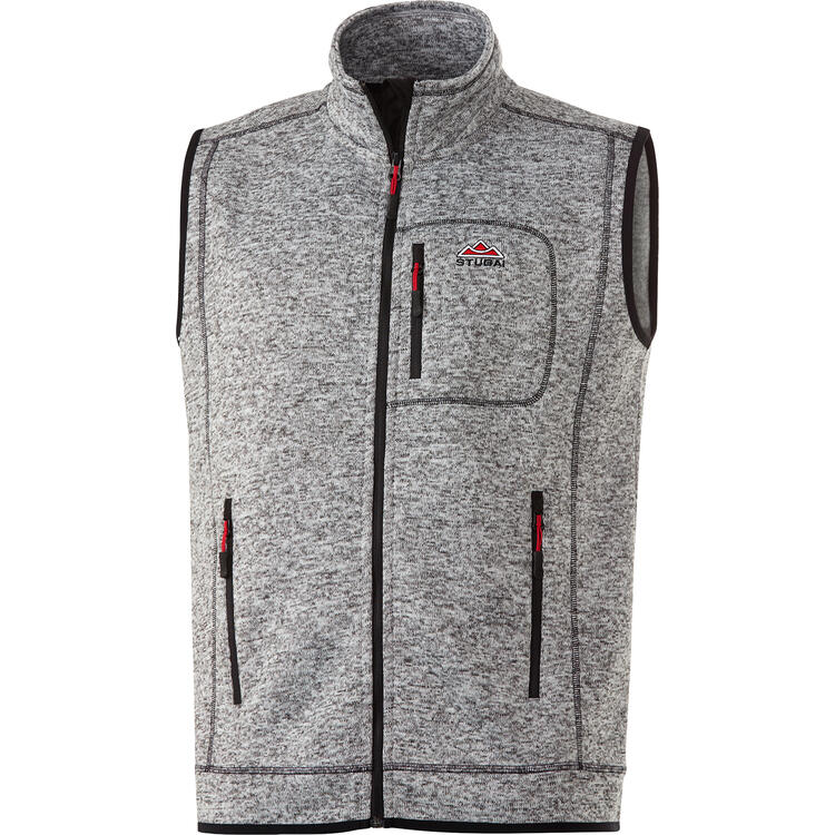 Auf diesem Bild sehen Sie Stubai Herren Strickfleece-Weste in der Farbe grau-melange