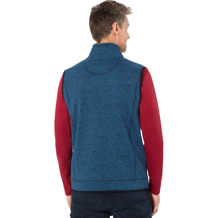 Auf diesem Bild sehen Sie Stubai Herren Strickfleece-Weste in der Farbe blau-melange