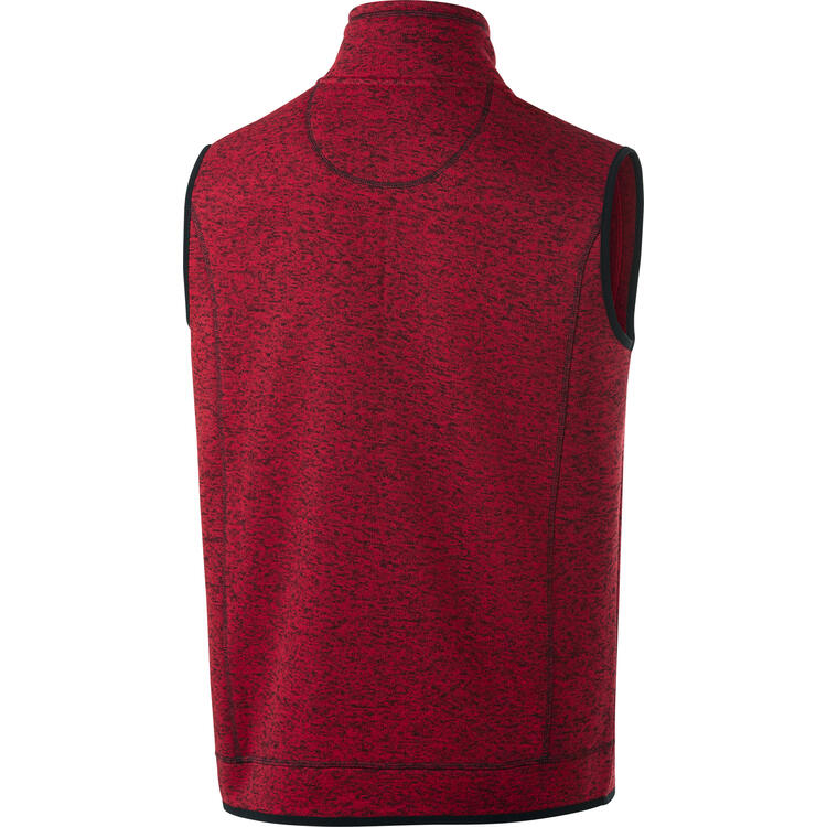 Auf diesem Bild sehen Sie Stubai Herren Strickfleece-Weste in der Farbe rot-melange