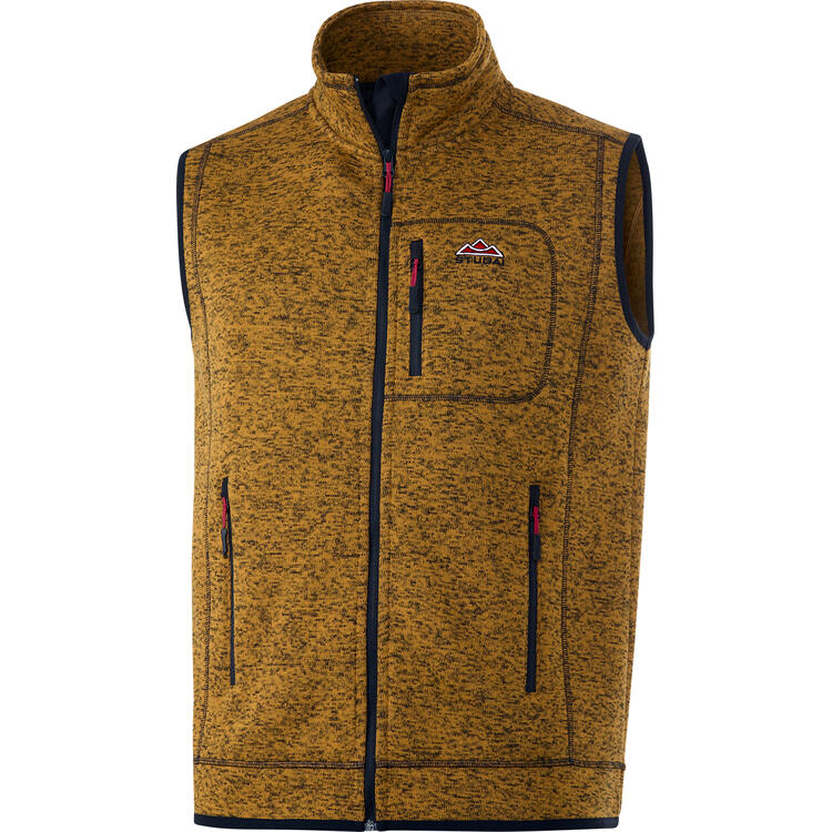 Auf diesem Bild sehen Sie Stubai Herren Strickfleece-Weste in der Farbe messing