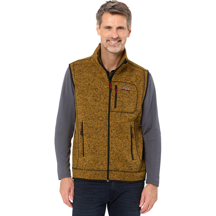 Auf diesem Bild sehen Sie Stubai Herren Strickfleece-Weste in der Farbe messing