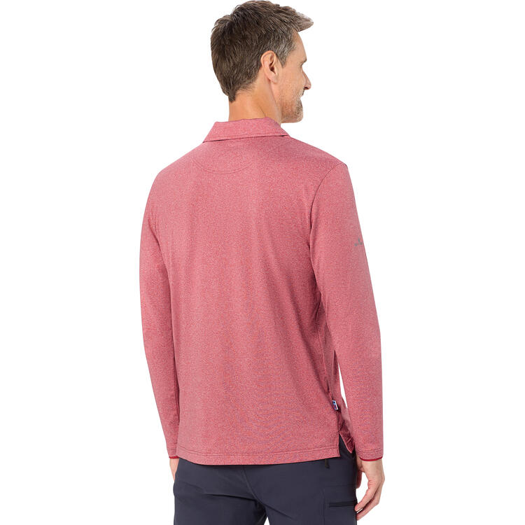 Auf diesem Bild sehen Sie Spitzbergen Herren Funktionspoloshirt langarm in der Farbe rot