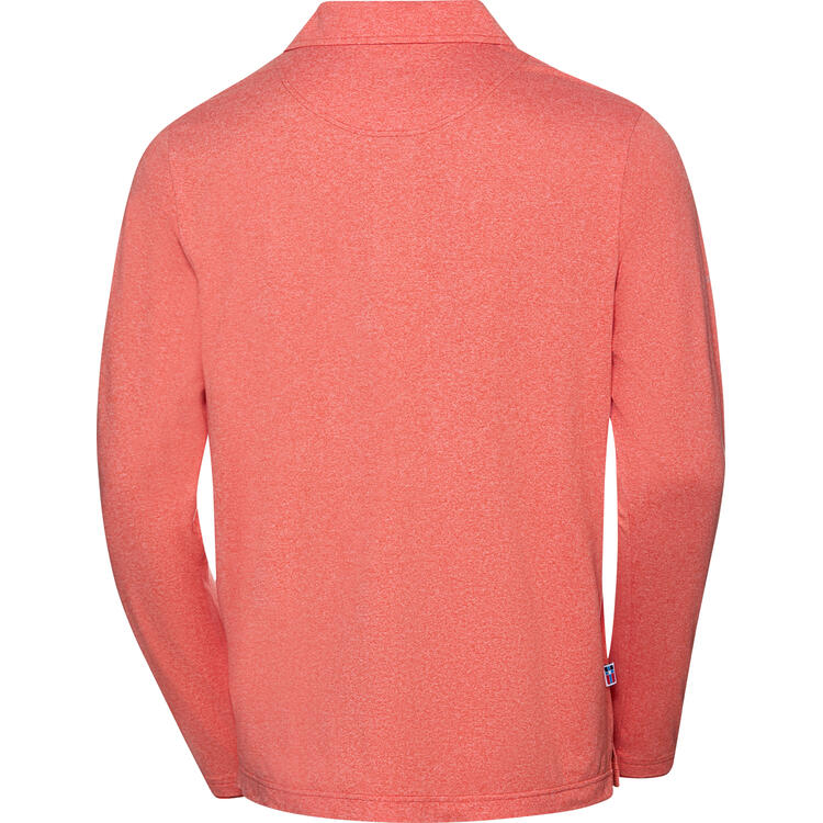 Auf diesem Bild sehen Sie Spitzbergen Herren Funktionspoloshirt langarm in der Farbe orange