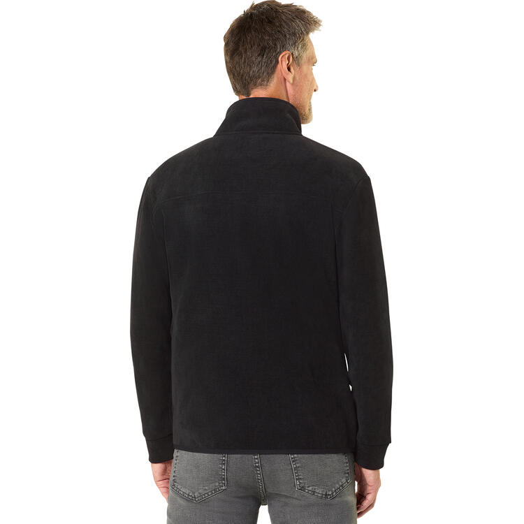 Auf diesem Bild sehen Sie Franco Bettoni Herren Cord-Fleecejacke in der Farbe schwarz